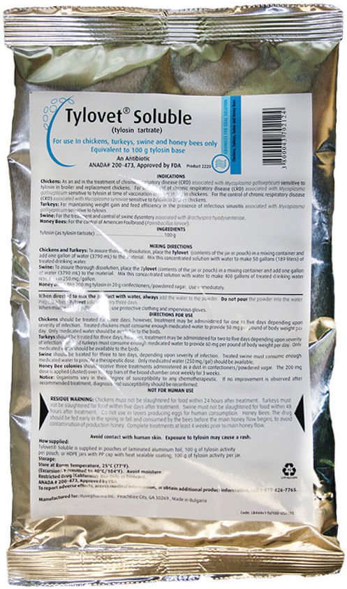 Rx Tylovet Soluble Antibiotic  100 gm