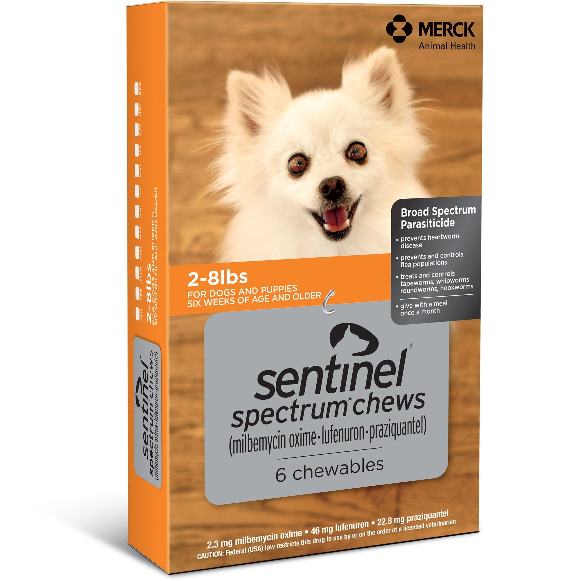 Rx Sentinel Spectrum 26-50lbs (Yellow) x 6 tablets
