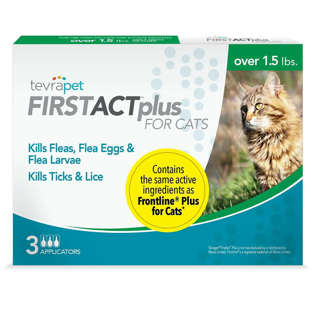TevraPet FirstAct Plus for Cats Over 1.5 lbs  3 doses