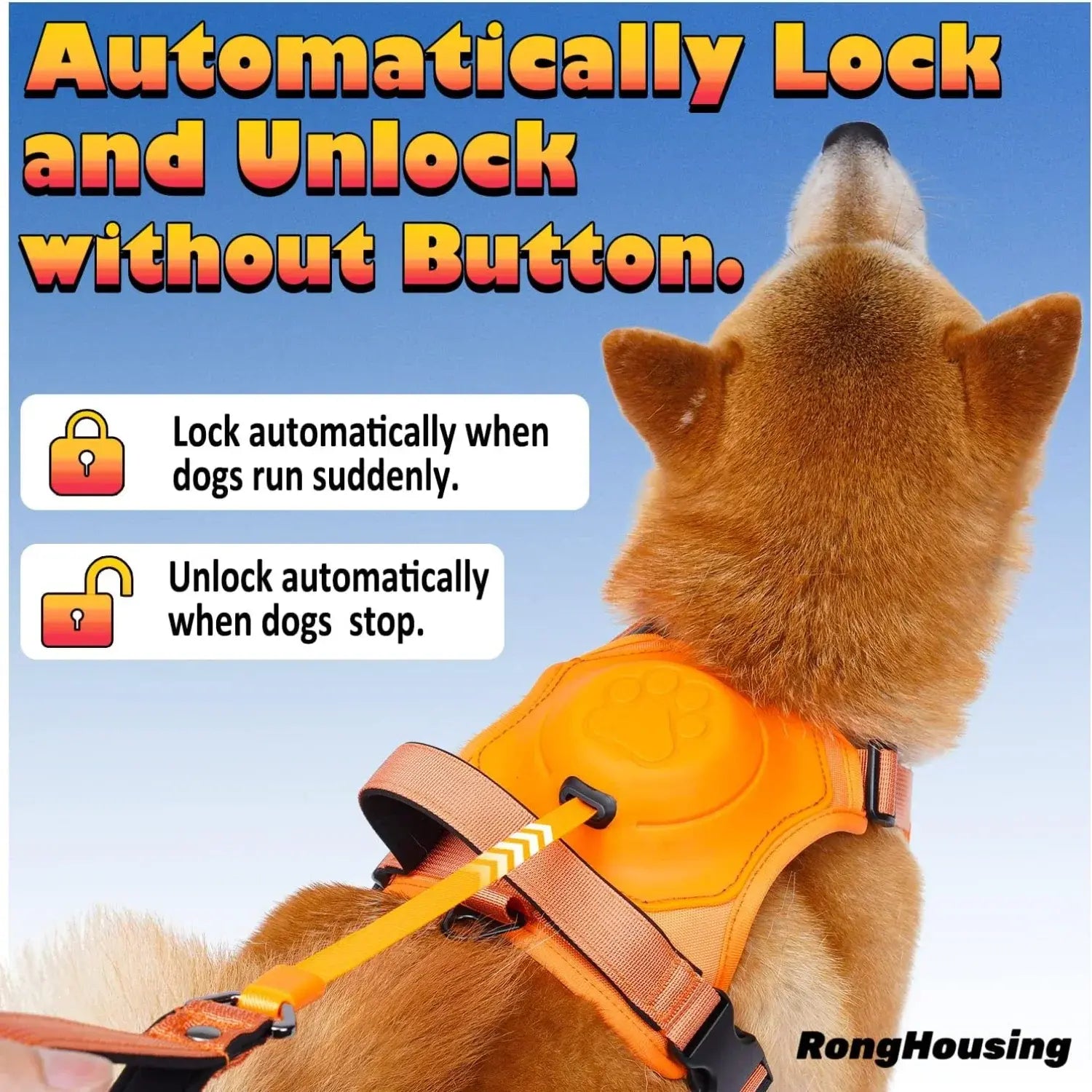 Practical Dog Harness and Retractable Leash Set