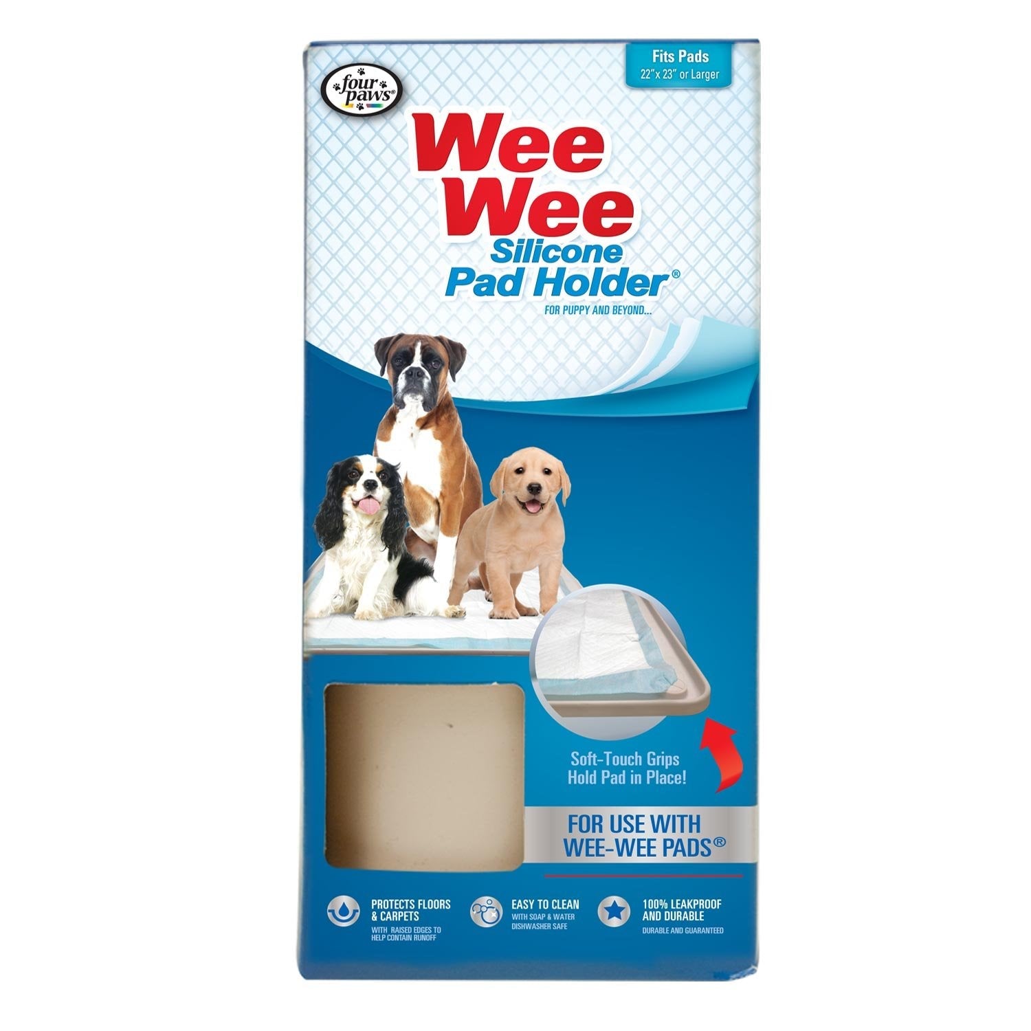 Four Paws Wee-Wee Silicone Dog Housebreaking Pad Holder 24 In X 25 In